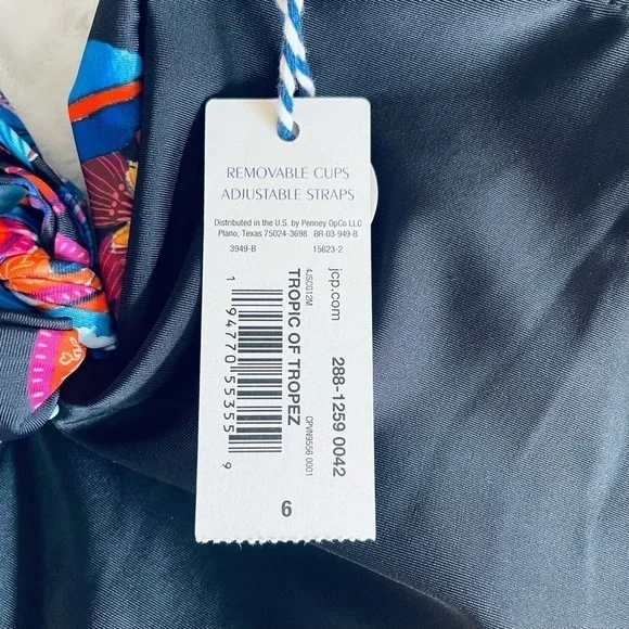 NWT Sonnet Shores Womenβs Exotic Floral One-Piece Swimsuit β Size 6 - Picture 8 of 8